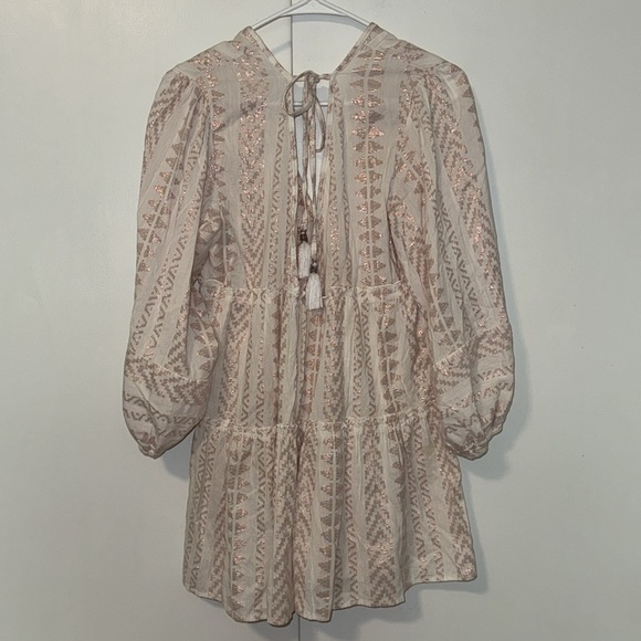 Blue Island Beach Boho Chic Aztec Swim Coverup Dress Women’s M Medium Pink - Picture 6 of 8